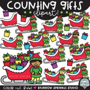 Counting Gifts Clipart