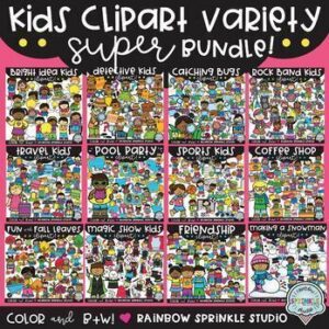 Kids Clipart Variety SUPER Bundle!
