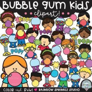 Bubble Gum Kids Clipart
