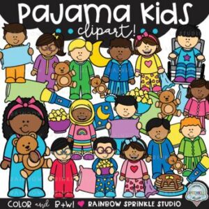Pajama Kids Clipart