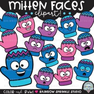 Mitten Faces Clipart