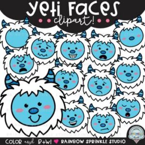 Yeti Faces Clipart
