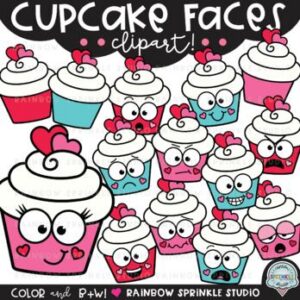 Cupcake Faces Clipart