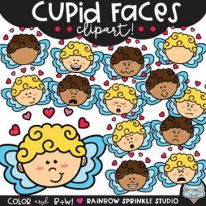 Cupid Faces Clipart
