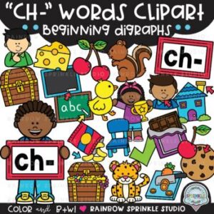 CH Words Beginning Digraphs Clipart