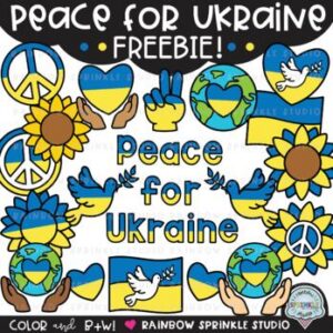 Peace for Ukraine Clipart FREEBIE