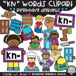 KN Words Beginning Digraphs Clipart