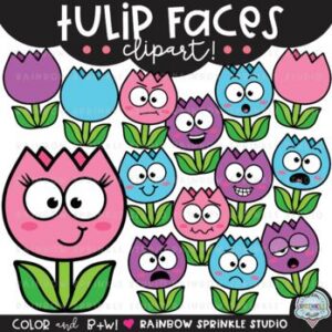 Tulip Faces Clipart
