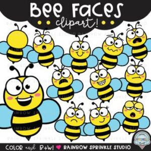 Bee Faces Clipart