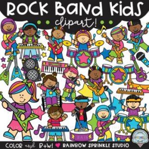 Rock Band Kids Clipart