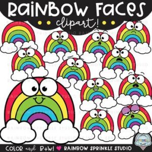 Rainbow Faces Clipart