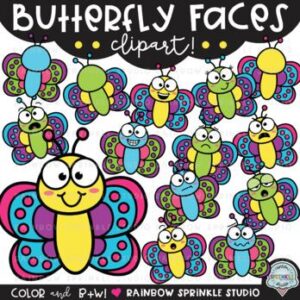 Butterfly Faces Clipart