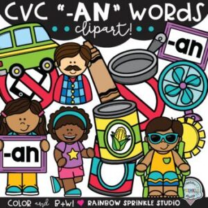 CVC Clipart '-AN' Word Family