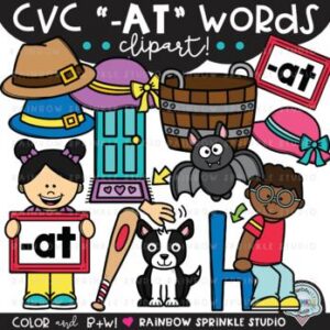 CVC Clipart '-AT' Word Family