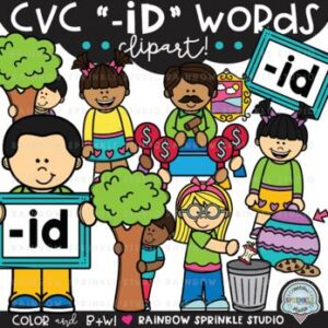CVC Clipart '-ID' Word Family