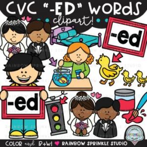 CVC Clipart '-ED' Word Family