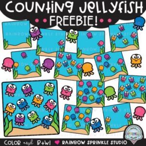 Counting Jellyfish Clipart FREEBIE!