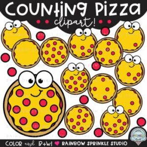 Counting Pizza Clipart