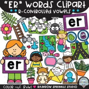 ER Words R-Controlled Vowels Clipart