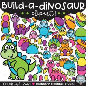 Build a Dinosaur Clipart MEGA Set!