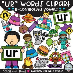 UR Words R-Controlled Vowels Clipart