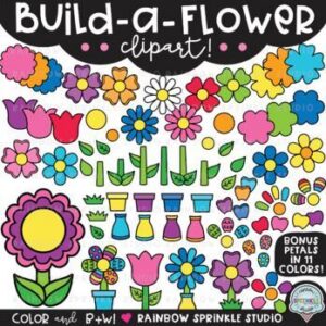 Build a Flower Clipart MEGA Set!