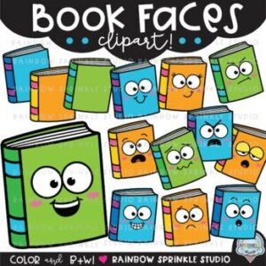 Book Faces Clipart