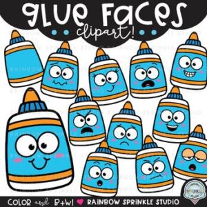 Glue Faces Clipart
