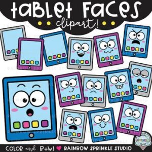 Tablet Faces Clipart