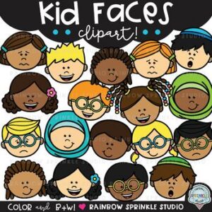 Kid Faces Clipart
