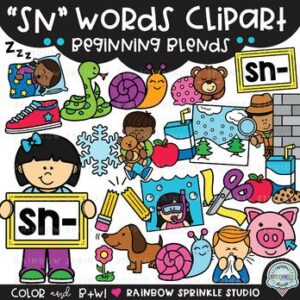 SN Words Clipart