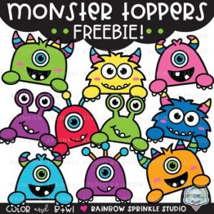 Monster Toppers Clipart FREEBIE!