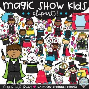 Magic Show Kids Clipart
