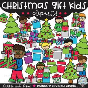 Christmas Gift Kids Clipart!