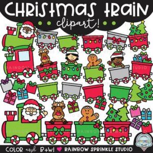 Christmas Train Clipart!