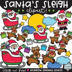 Santa's Sleigh Clipart!
