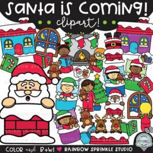Santa is Coming Clipart!