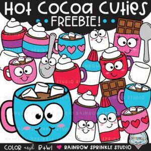 Hot Cocoa Cuties Clipart FREEBIE!