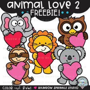 Animal Love 2 Clipart FREEBIE!