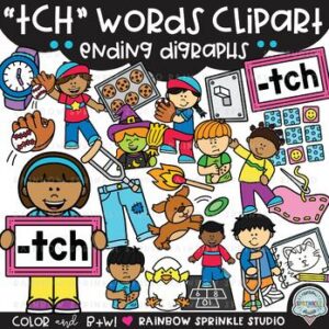 TCH Words Clipart