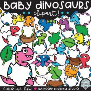 Baby Dinosaurs Clipart MEGA Set!