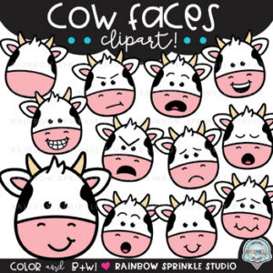 Cow Faces Clipart