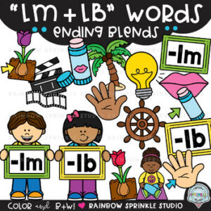 LM and LB Words Clipart