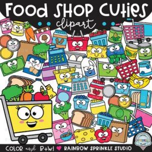 Food Shop Cuties Clipart MEGA Set!