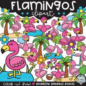 Flamingos Clipart Mega Set!
