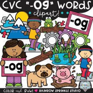 CVC Clipart '-OG' Word Family