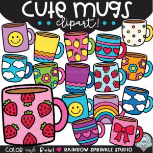 Cute Mugs Clipart
