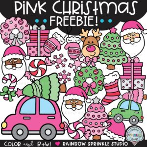Pink Christmas Clipart