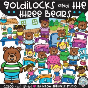 Goldilocks and the Three Bears Clipart Set!!