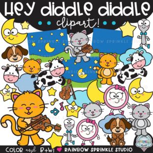 Hey, Diddle Diddle Clipart Set!!